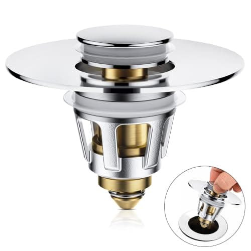Bullet Core Bathroom Sink Stopper, 1 Pack Universal Pop-Up Drain Plug Fits 1.1–1.5 Inch US Standard Sinks