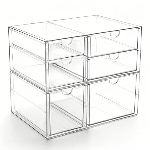Acrylic Stackable Organizer w/ 6 Drawers for $20 + free shipping w/ Prime