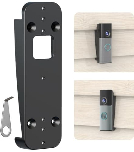 Doorbell Vinyl Siding Mount, for R-ing Battery Doorbell/Plus/Pro (2026 Newest Model) & Wired Doorbell/Plus/Pro (2nd/3rd Gen), Sturdy Angle Mounting Bracket Wedge Kit for 4" Standard Siding