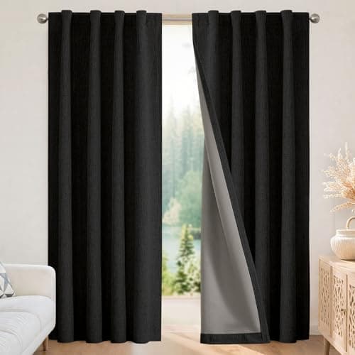 Joydeco Blackout Curtains for ...g Room, Rod Pocket & Back Tabs