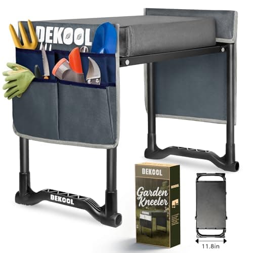 Dekool Garden Kneeler & Seat w/ 3" Thick Kneeling Pad & 2 Tool Bags (Grey) $32.82 + Free Shipping w/ Prime or on $35+