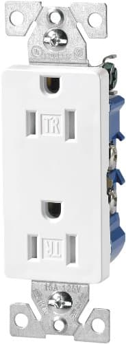 Eaton TR1107W Tamper Resistant...tacle Without Wallplate, White