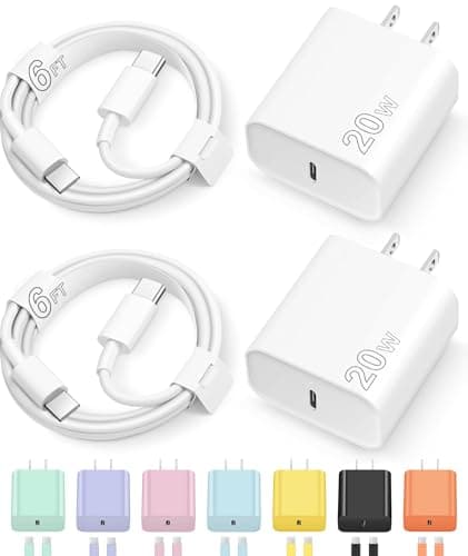 iPhone 17 16 15 Charger Fast Charging Type C Chargers USB C Charger Block iPhone 17 16 15 Air Pro Max Chargers with 6FT Cable for iPhone 17/17 Plus/17 Pro Max/16/16 Plus/16 Pro Max/15 Pro Max/iPad Pro