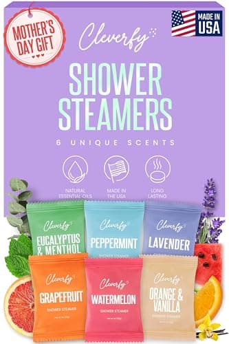 Cleverfy Shower Steamers Aromatherapy - Mothers Day Gifts for Mom, Wife from Husband, Grandma, Daughter and Sister - Birthday Gifts for Women, Mom, Teens, Girlfriend and Her - 6 Tablets