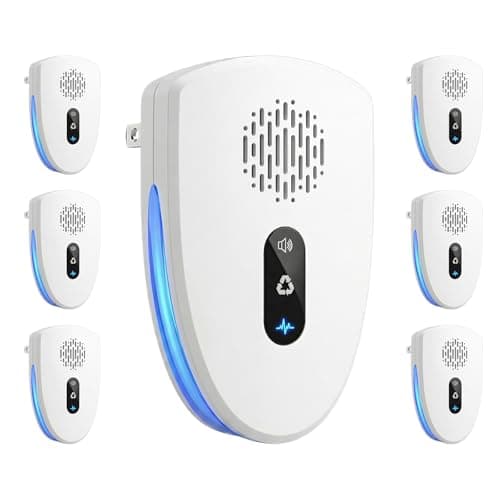 6 Packs Ultrasonic Pest Control Repeller,Upgraded Spider Repellent Indoor for Mosquito, Mice, Spider, Ant,Ultrasonic Plug in Mouse Repeller for Rodent,Roach,Bugs,Fly,Rat,3 Mode Switching House D1