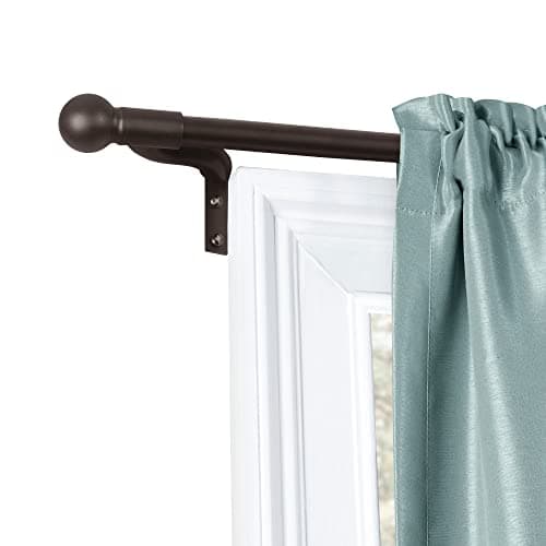 Maytex Easy Install Café Windo...und Finials, Oil Rubbed Bronze