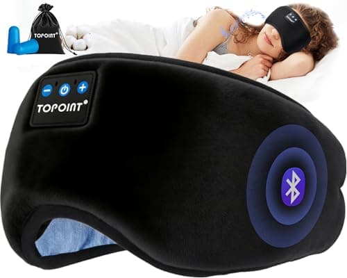 Topoint Bluetooth 5.2 Sleep Eye Mask Wireless Headphones $12.99