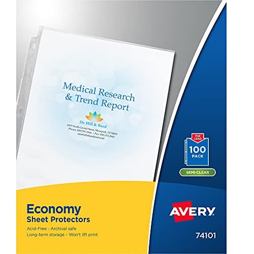 Avery Semi-Clear Economy Sheet...00 Document Protectors (74101)