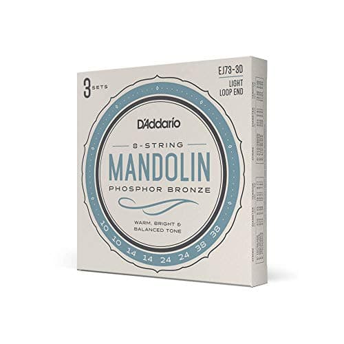 3-Pack D'Addario EJ73-3D Phosphor Bronze Mandolin Strings (Light Gauge 10-38) $9.99 ($3.33/pack) + Free Shipping w/ Prime or on $35+