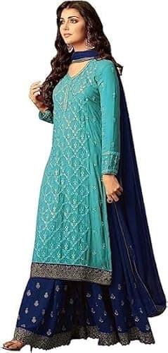 Shreeva Fashion Ready to Wear Pakistani Indian Designer Dress for Women Palazzo Style Eid Special Salwar Kameez Suit