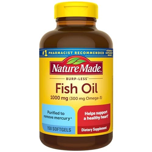 Select Accounts: 150-ct Nature Made Burp Less Fish Oil Omega 3 1000mg Softgels 2 for $10 w/ S&S + Free S&H