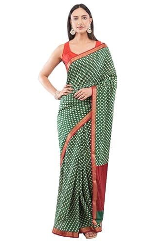 Aarlon Women’s Suvin Cotton Saree with Traditional Printed Motifs | Soft Lightweight Ethnic Saree for Daily & Festive Wear