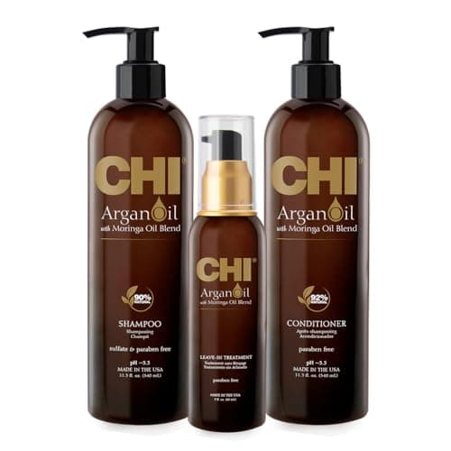 CHI Argan Oil Kit with Shampoo...ate & Paraben-Free, 3 Products