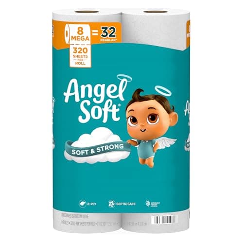 8-Pack Angel Soft Mega Roll Toilet Paper (320 2-Ply Sheets per Roll) $5.99 + Free Shipping w/ Prime or on $35+