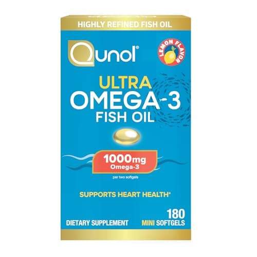 Qunol Fish Oil Omega 3 Mini So...nis, 3 Month Supply, 180 Count