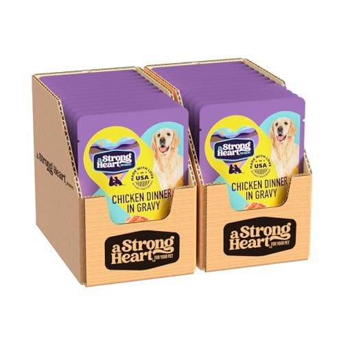 A Strong Heart Wet Dog Food Po...e in The USA with Real Chicken
