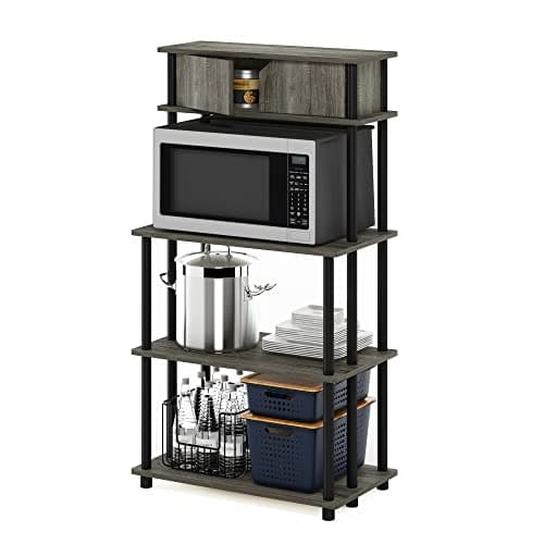 Furinno Turn-N-Tube Toolless S...Cabinet, French Oak Grey/Black