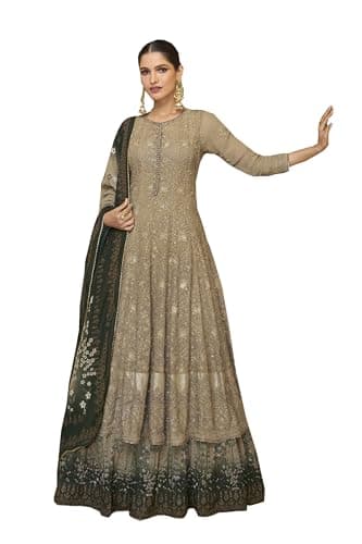 Shriva Fashion Eid festival salwar kameez ready to wear suit indian pakistani style party embroidered for women (2671) (Grey, 42)