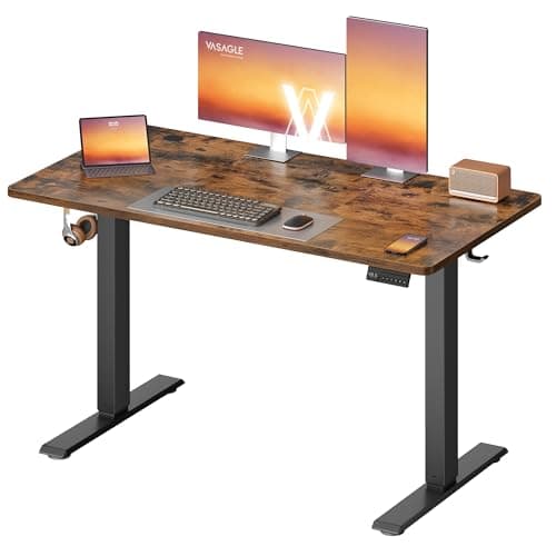 VASAGLE Electric Standing Desk...ce, Rustic Brown ULSD312KD020S