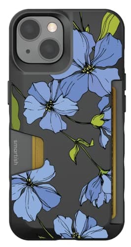 Smartish - Blue Blossoms - iPh...t Card Holder - Fits iPhone 14