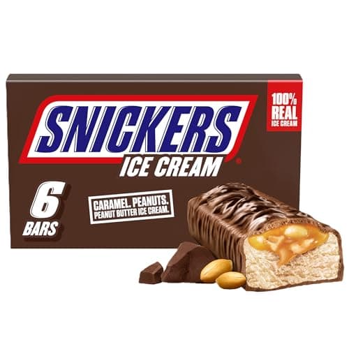 SNICKERS Ice Cream, Chocolate ...ped Dessert, 6 Pack, 2 Oz Bars