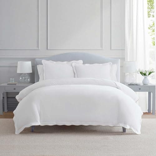 Martha Stewart - Queen Duvet C...owcases (Simple Scallop Beige)