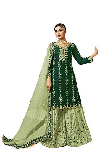 shopNstyle Ready to Wear Indian Pakistani Designer Wedding Wear Palazzo Style Salwar Suit for Women