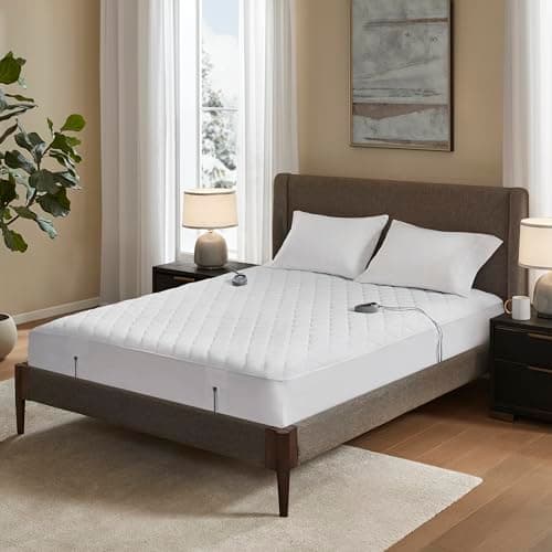Beautyrest Cotton Heated Mattr... Machine Washable, White Queen