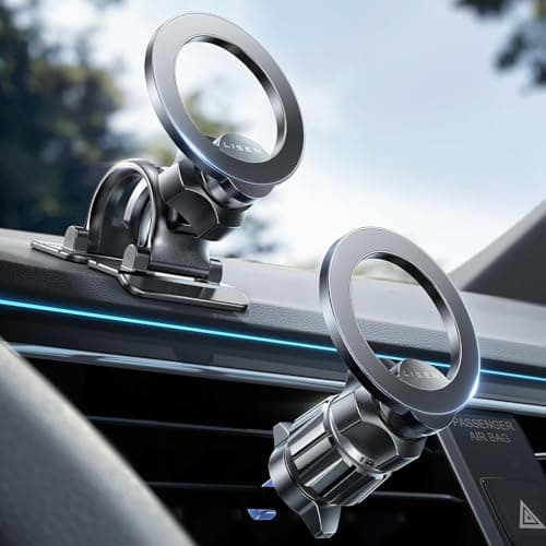 LISEN MagSafe Car Dash / Vent Phone Holder (2026 Ultra Magnets, Black) $6.29 + Free Shipping w/ Prime or on $35+