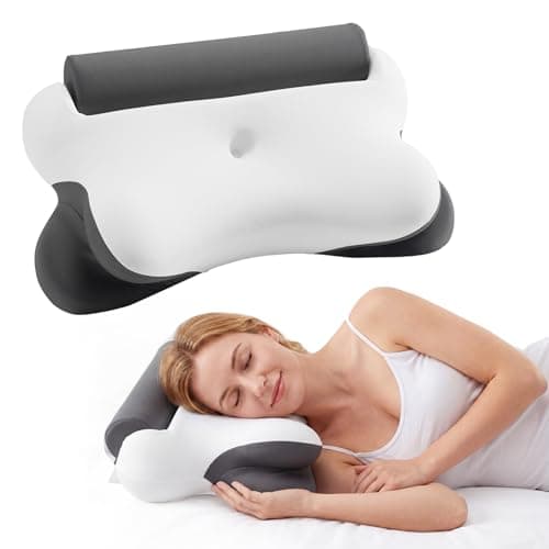 DUMOS Cervical Neck Pillow for...ch Back Stomach Sleepers, Gray
