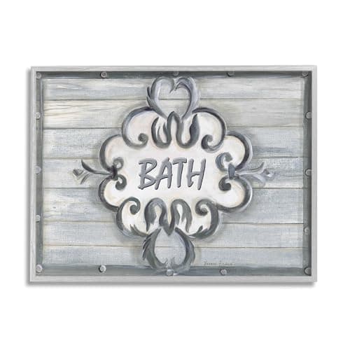 Stupell Industries Bath Bead B...Framed Wall Art, 24 x 30, Blue