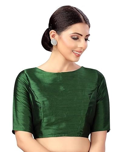 Indian Readymade Designer Party Wear Bollywood Style Choli Top Sari Blouse for Women Green