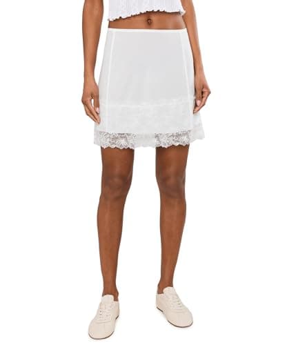 Free People, Women's, Party Crashers Half Slip, Clean Ivory, Small