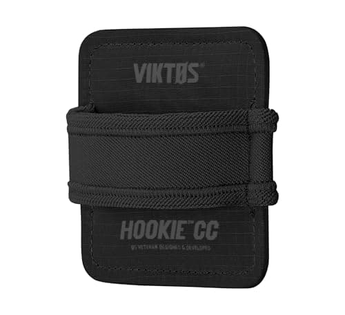 VIKTOS Hookie CC Compact Concealed Carry Solution for Kydex-Style Holsters | Elastic Webbing, Full Hook Backing - 4" W x 4" H, Black
