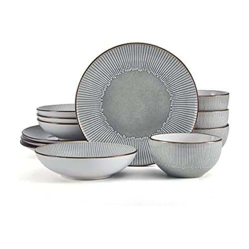 Pfaltzgraff Arlie Gray 12 Piec...rware Set, Service for 4, Gray