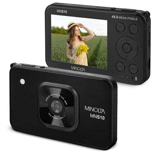 Minolta 48MP Digital Camera - ...el Camera for Vlogging (Black)