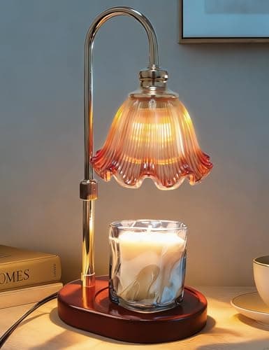 Banbanda Candle Warmer Lamp with Timer: Height Adjustable - Walnut Solid Wood Base, w/ 2 Bulbs $12.99 + Free Shipping w/ Prime or on $35+