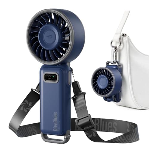 Diveblues 100-Speed Rechargeable Foldable Handheld Turbo Fan from $9.95