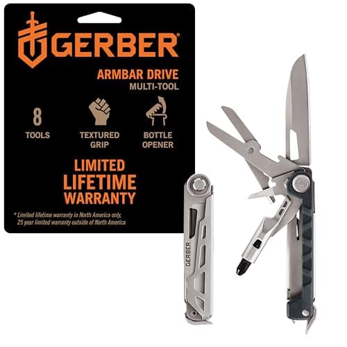 Gerber Gear Armbar Drive 8-in-1 Pocket Knife EDC Multitool with Screwdriver, 2.5" Blade, Urban Blue $26.71