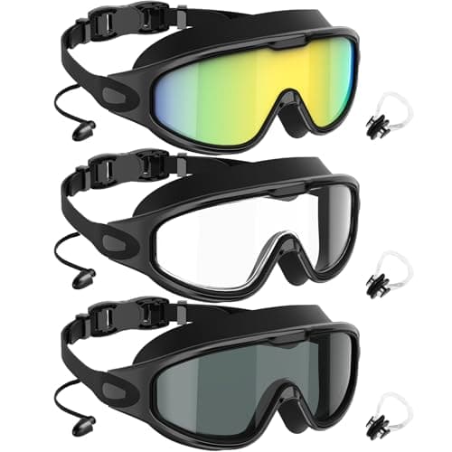 3-Count NSSIW Adult/Youth Anti-Fog UV400 Swim Goggles w/ Earplugs (Various) $14.99 ($5 each) + Free Shipping w/ Prime or on $35+