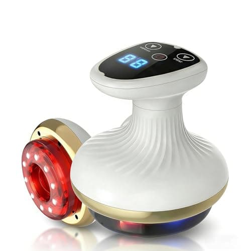for Cellulite Massage Tool, Cellulite Remover for Legs, Natural Skin Firmness, 9 Suction Levels & Heat Smart Cupping Massager, Electric Gua Sha Device for Belly, Arms, and Legs, White