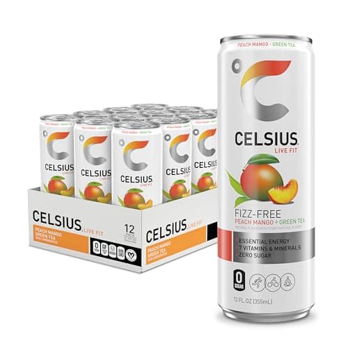 12-Pack 12-Oz Celsius Sugar Free Energy Drink (Peach Mango Green Tea) $14.25 w/ S&S + Free Shipping w/ Prime or on orders over $35