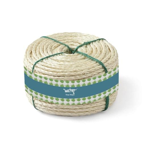 90' WePet Sisal Rope for Cat Scratching Post Replacement (White) $6.25 + Free Shipping w/ Prime or on $35+