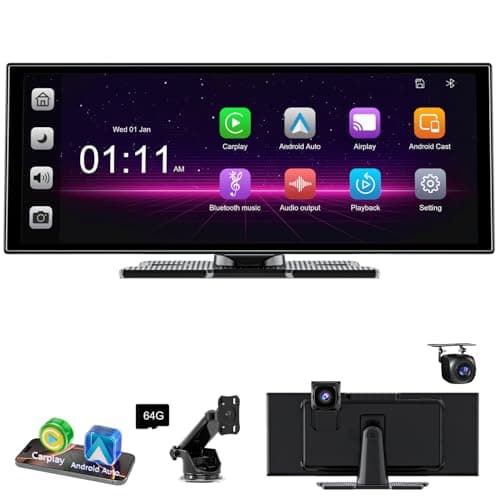 Accfly 11" Wireless Car Play Touch Screen for Apple Carplay & Android Auto $75 + Free S/H