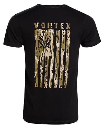 Vortex Men's Salute Short Sleeve T-Shirts (US, Alpha, X-Large, Regular, Regular, Mossy Oak Bottomland)