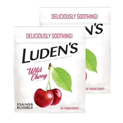 2-Pack 90-Count Luden's Sore Throat Relief Lozenges (Wild Cherry) $4.91 ($2.45/pack) w/ S&S + Free Shipping w/ Prime or on $35+