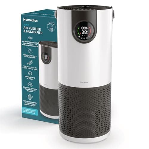 Homedics 2-in-1 Air Purifier &...sign for Home, No Visible Mist