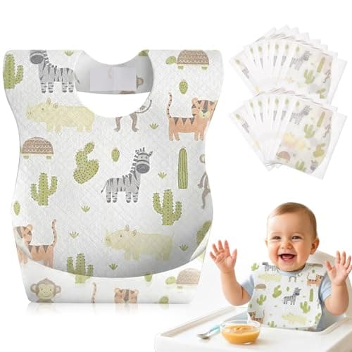 Lictin Disposable Baby Bibs, Individually Packaged, Hygienic and Convenient for Toddler Feeding, Baby Eating and Travel Essentials, 20pcs