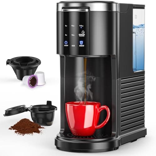 COWSAR Commercial Single Serve...zes Up To 14 Oz, Classic Black