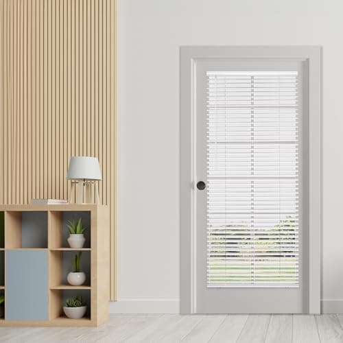 DEZ FURNISHINGS Cordless No To...arkening, 25" W x 72" H, White